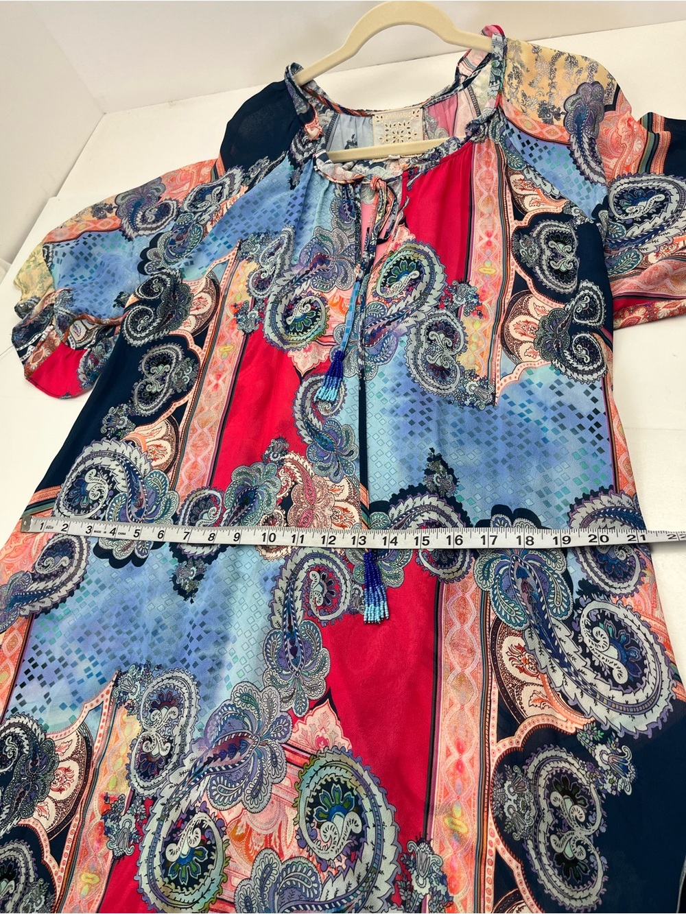 Johnny Was Jade Cordelia Easy Midi Dress Boho Paisley Multicolor Large FLAW - Picture 6 of 12
